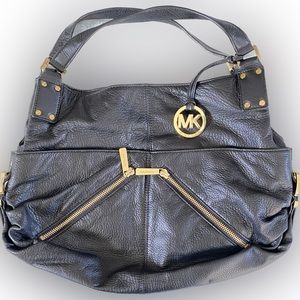 Michael Kors Black Portland Pebble Leather Bag
